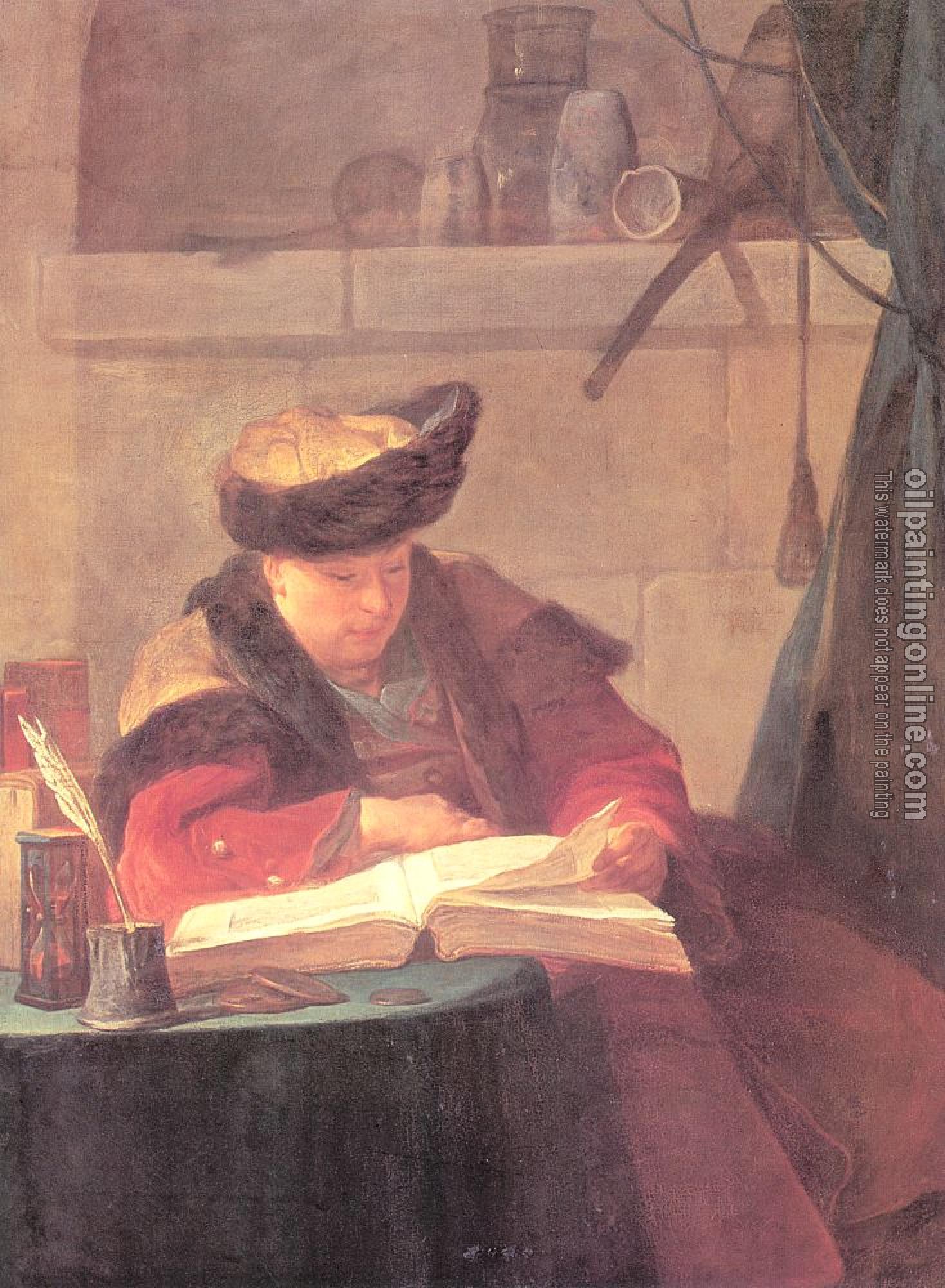 Chardin, Jean Baptiste Simeon - Portrait of the Painter Joseph Aved